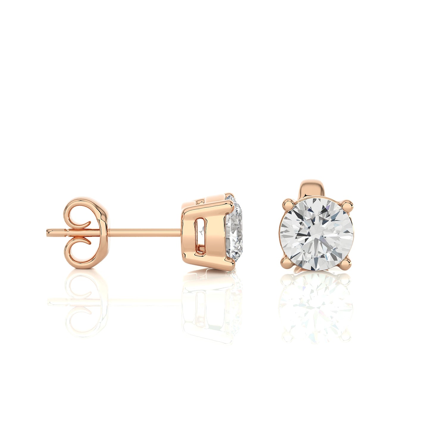 1 Carat Lab Grown Diamond Stud Earrings | Suez Diamonds