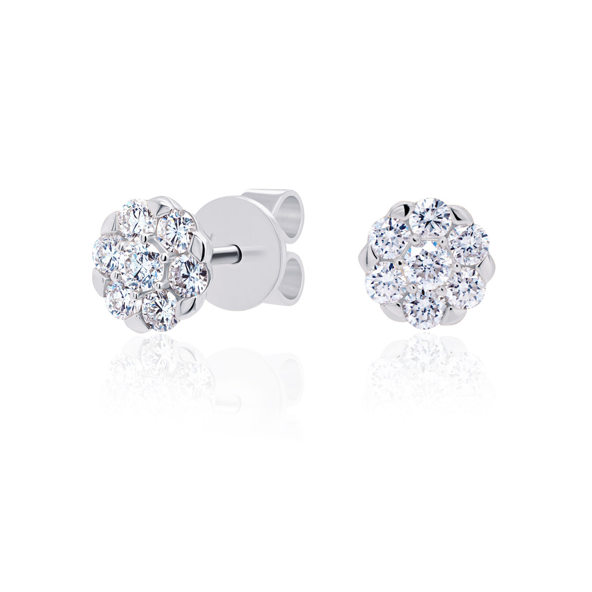 Versatile 3-in-1 Lab Grown Diamond Halo Stud & Drop Earrings