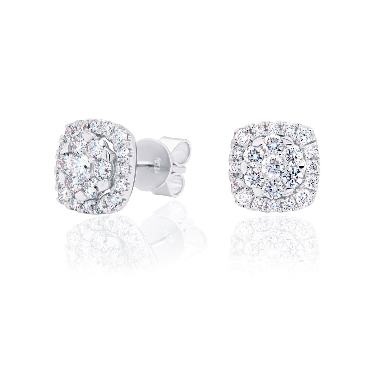 Versatile 3-in-1 Lab Grown Diamond Halo Stud & Drop Earrings