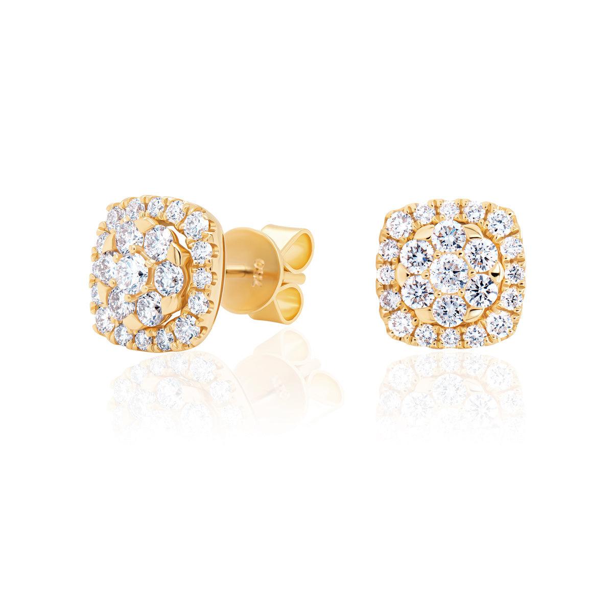 Versatile 3-in-1 Lab Grown Diamond Halo Stud & Drop Earrings