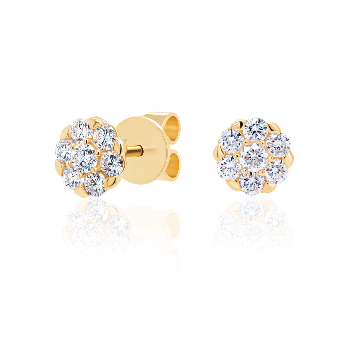 Versatile 3-in-1 Lab Grown Diamond Halo Stud & Drop Earrings