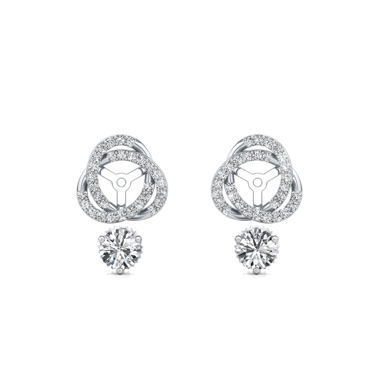 Convertible Lab Grown Diamond Halo Earrings