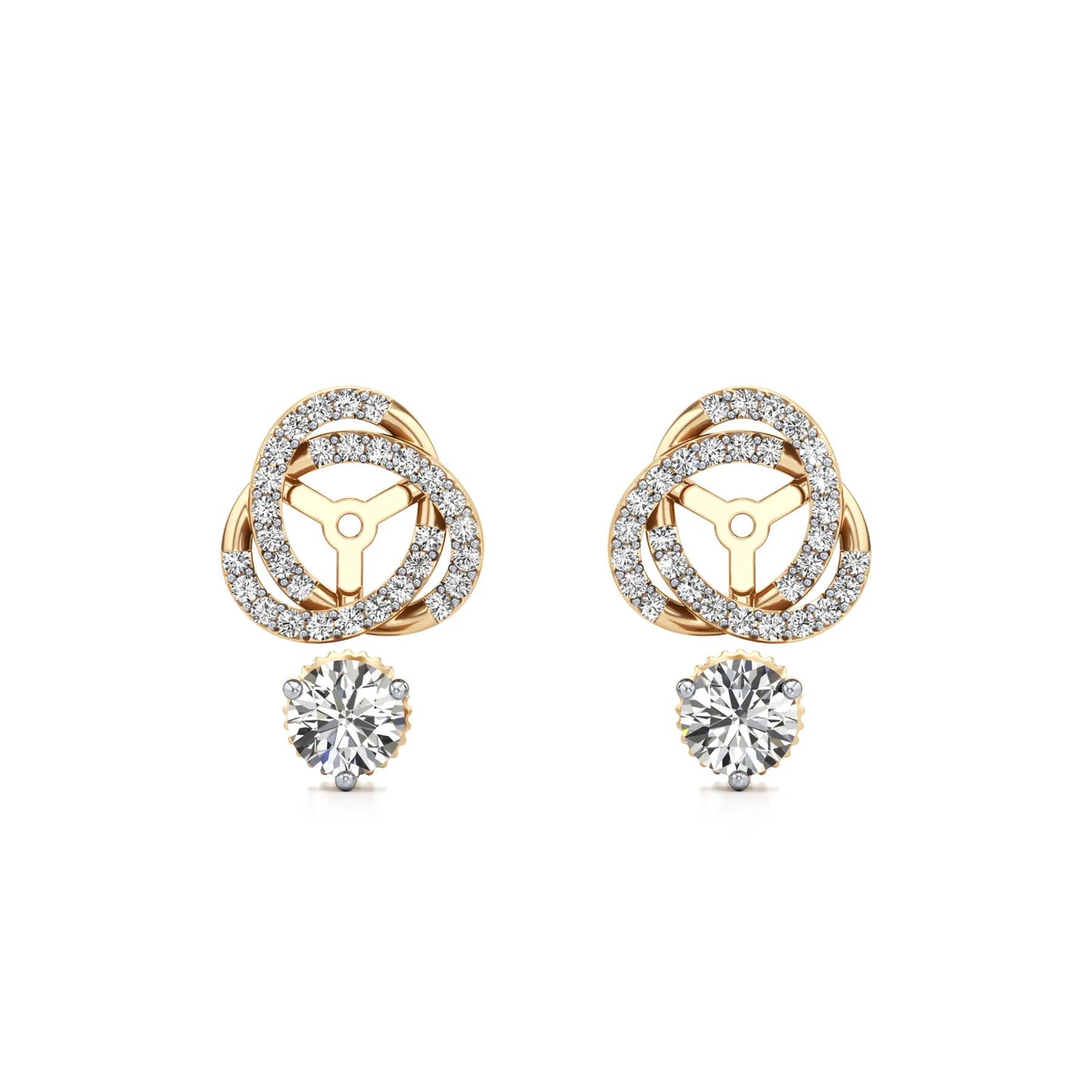 Convertible Lab Grown Diamond Halo Earrings