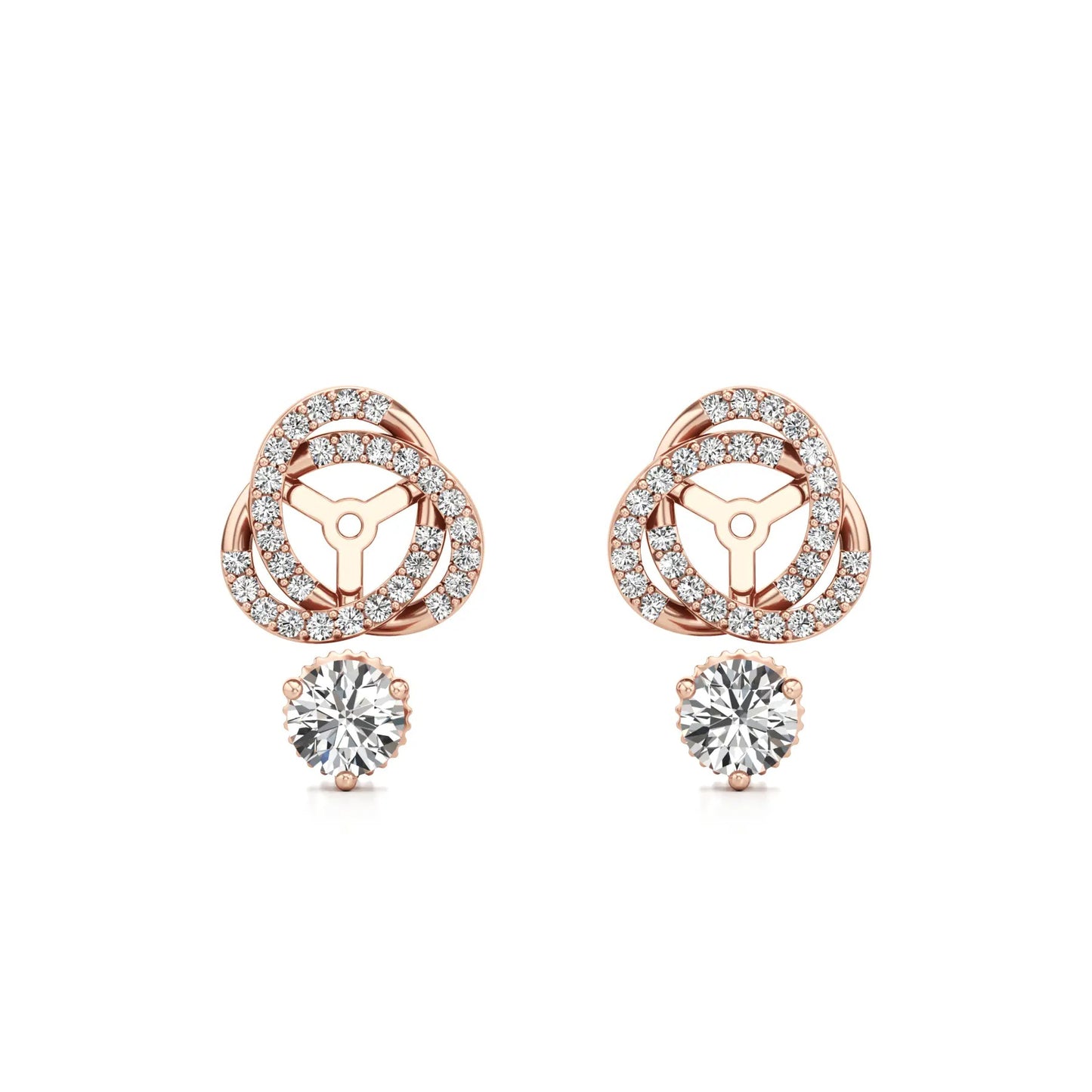 Convertible Lab Grown Diamond Halo Earrings