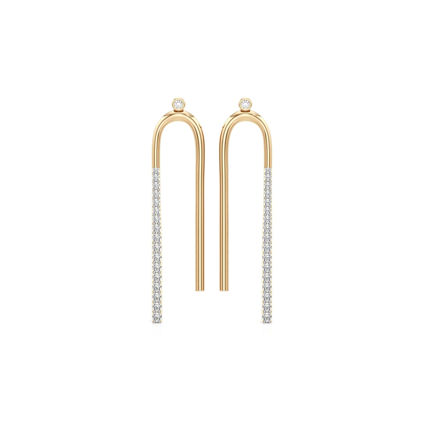 Modern Arc Lab Grown Diamond Dangle Earrings