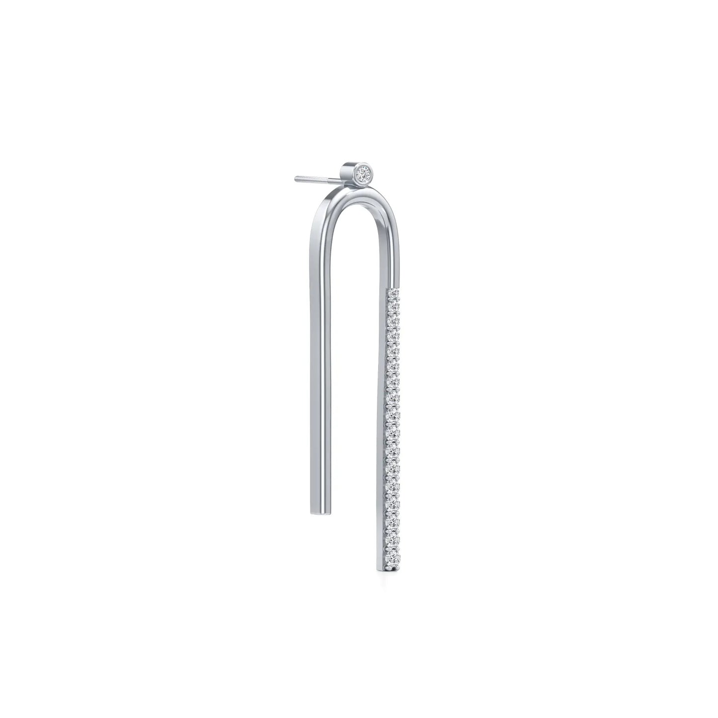 Modern Arc Lab Grown Diamond Dangle Earrings