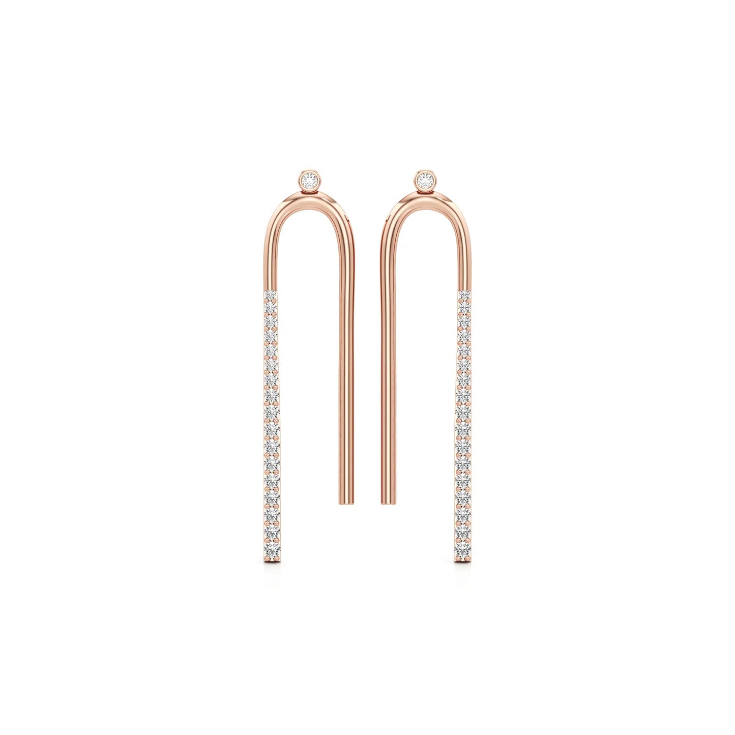 Modern Arc Lab Grown Diamond Dangle Earrings