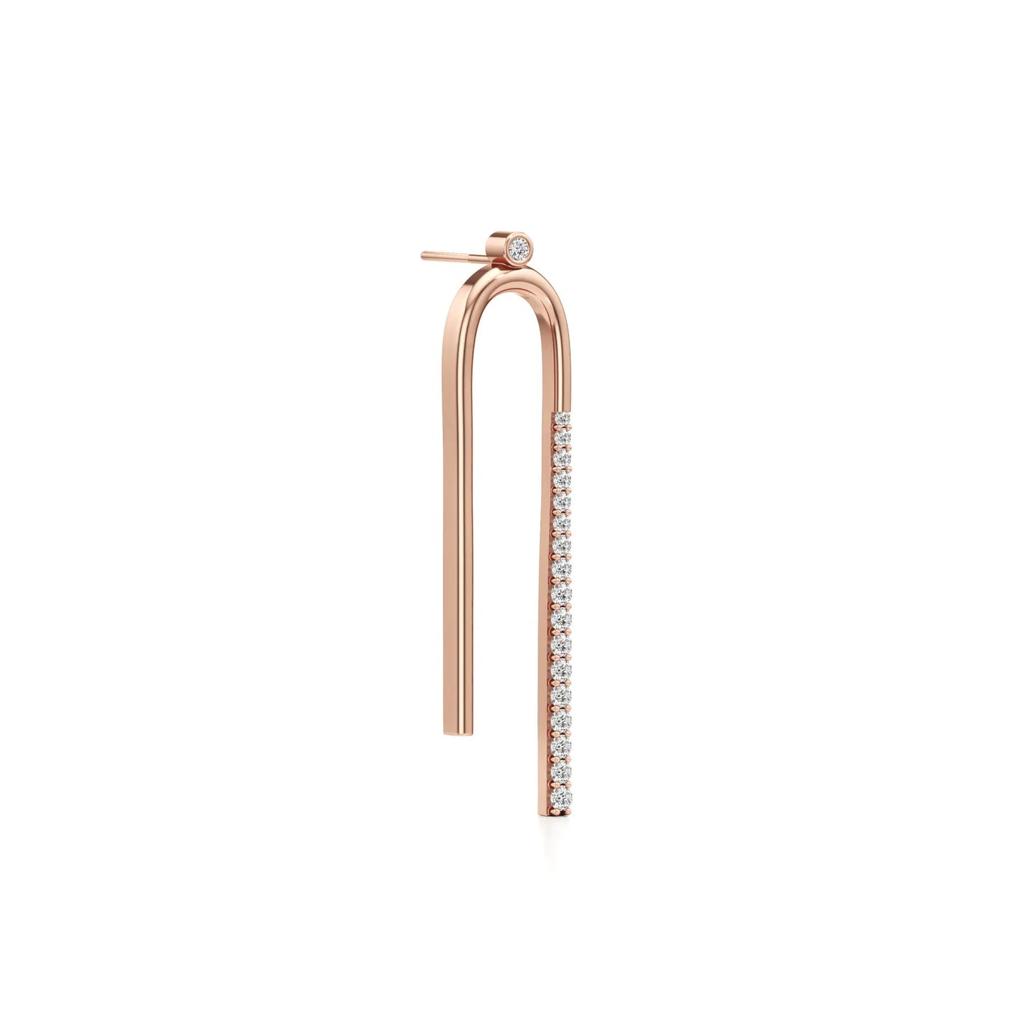 Modern Arc Lab Grown Diamond Dangle Earrings