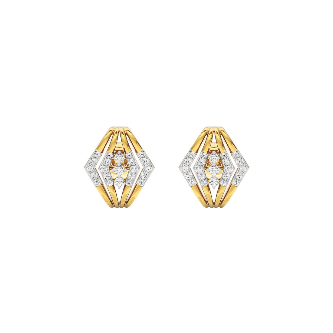 Geo Radiance Gold Lab Grown Diamond Studs