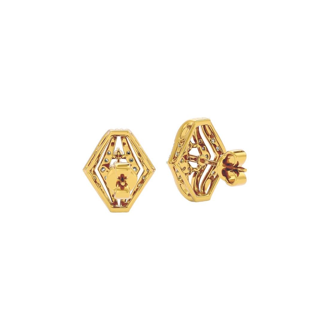 Geo Radiance Gold Lab Grown Diamond Studs