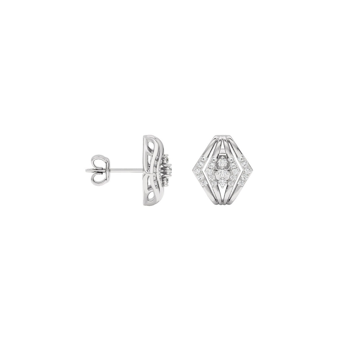 Geo Radiance Gold Lab Grown Diamond Studs