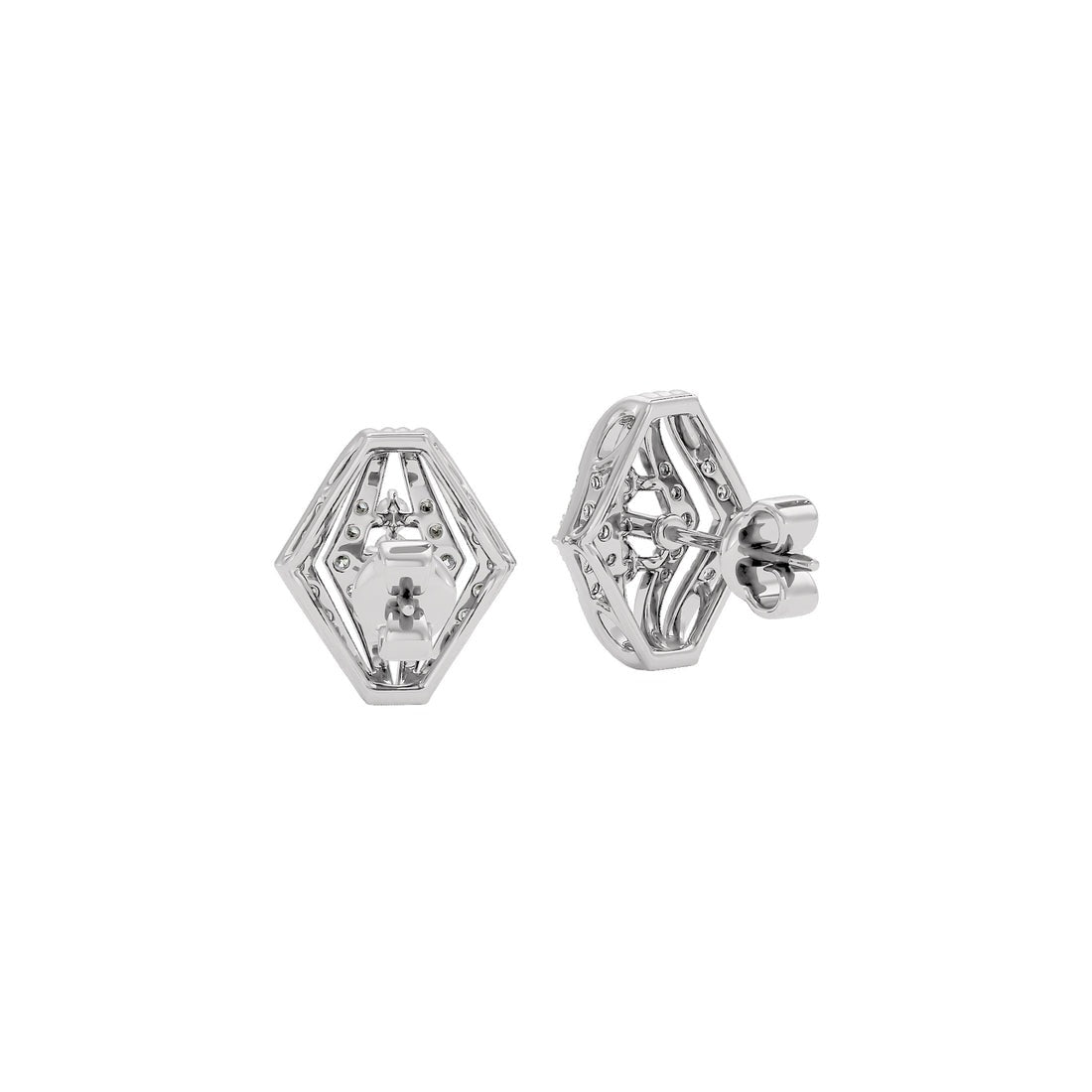 Geo Radiance Gold Lab Grown Diamond Studs
