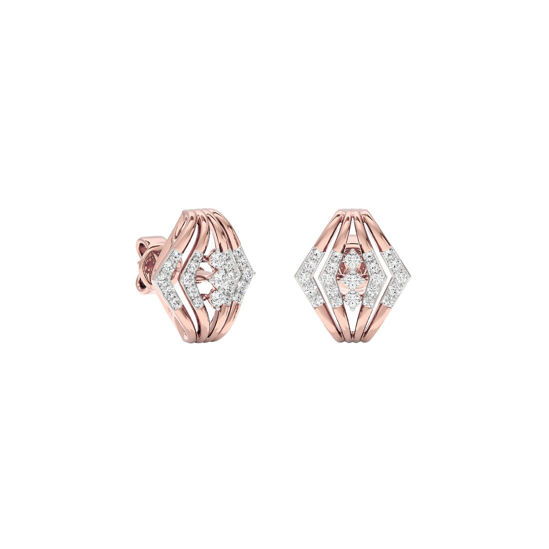 Geo Radiance Gold Lab Grown Diamond Studs