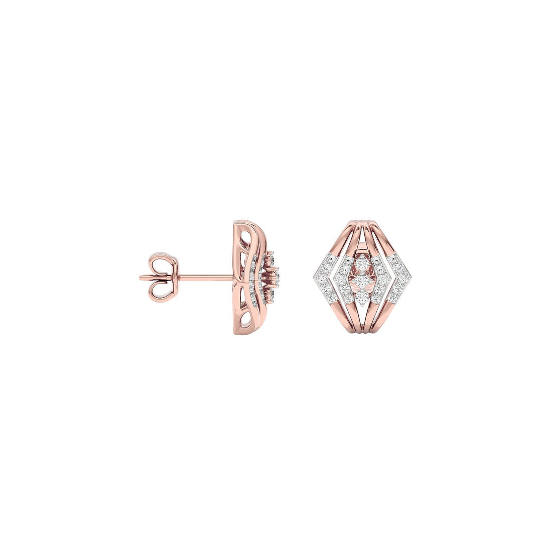 Geo Radiance Gold Lab Grown Diamond Studs