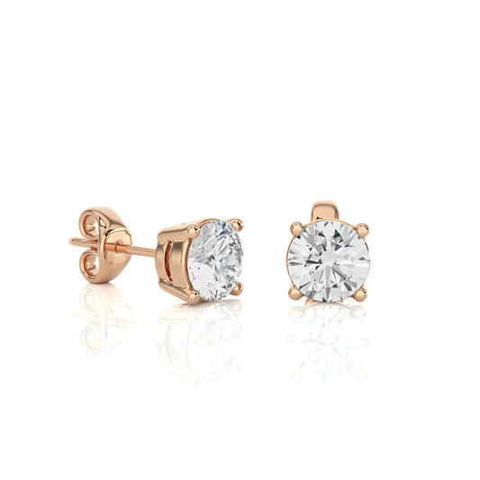 1 Carat Lab Grown Diamond Stud Earrings | Suez Diamonds