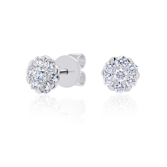 Versatile 3-in-1 Lab Grown Diamond Halo Stud & Drop Earrings