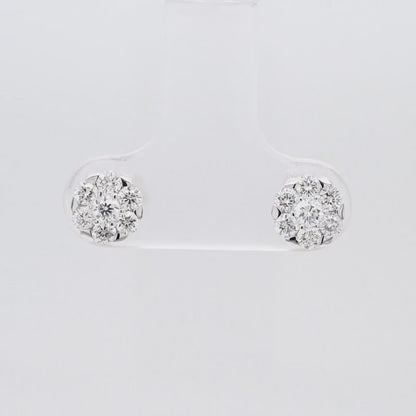 Versatile 3-in-1 Lab Grown Diamond Halo Stud & Drop Earrings