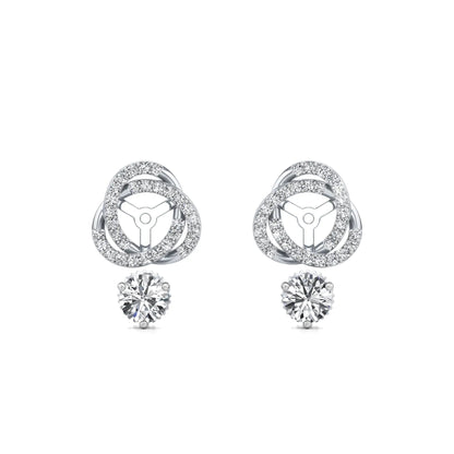 Convertible Lab Grown Diamond Halo Earrings