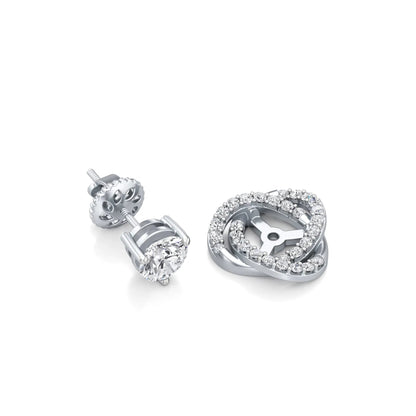 Convertible Lab Grown Diamond Halo Earrings