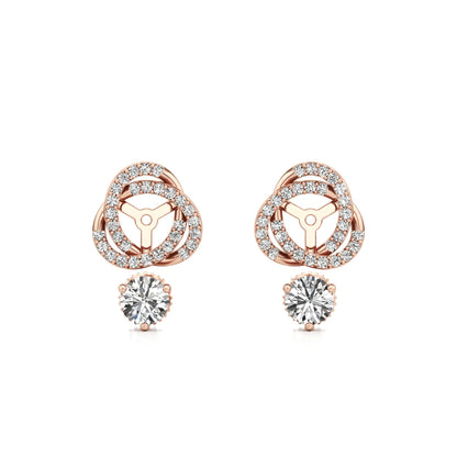 Convertible Lab Grown Diamond Halo Earrings