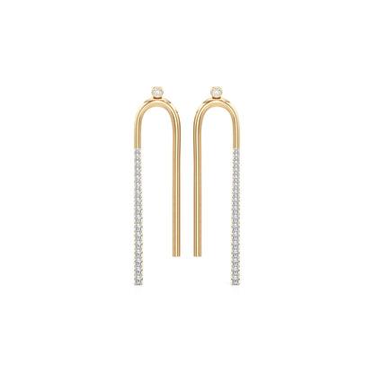 Modern Arc Lab Grown Diamond Dangle Earrings