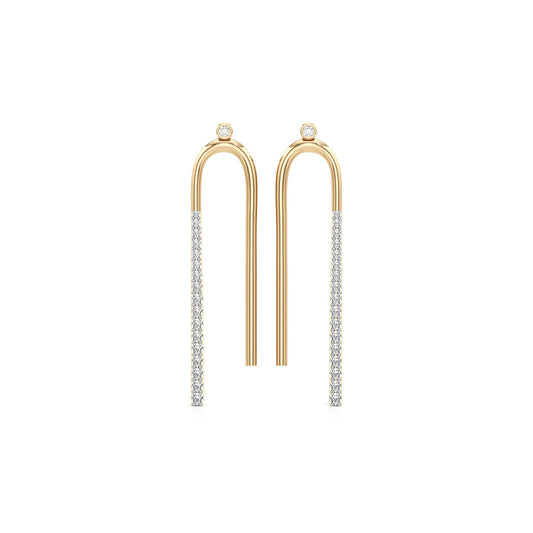 Modern Arc Lab Grown Diamond Dangle Earrings