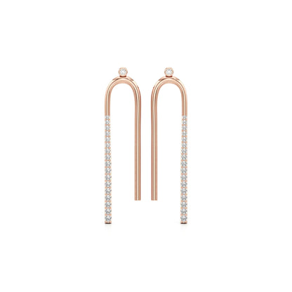 Modern Arc Lab Grown Diamond Dangle Earrings