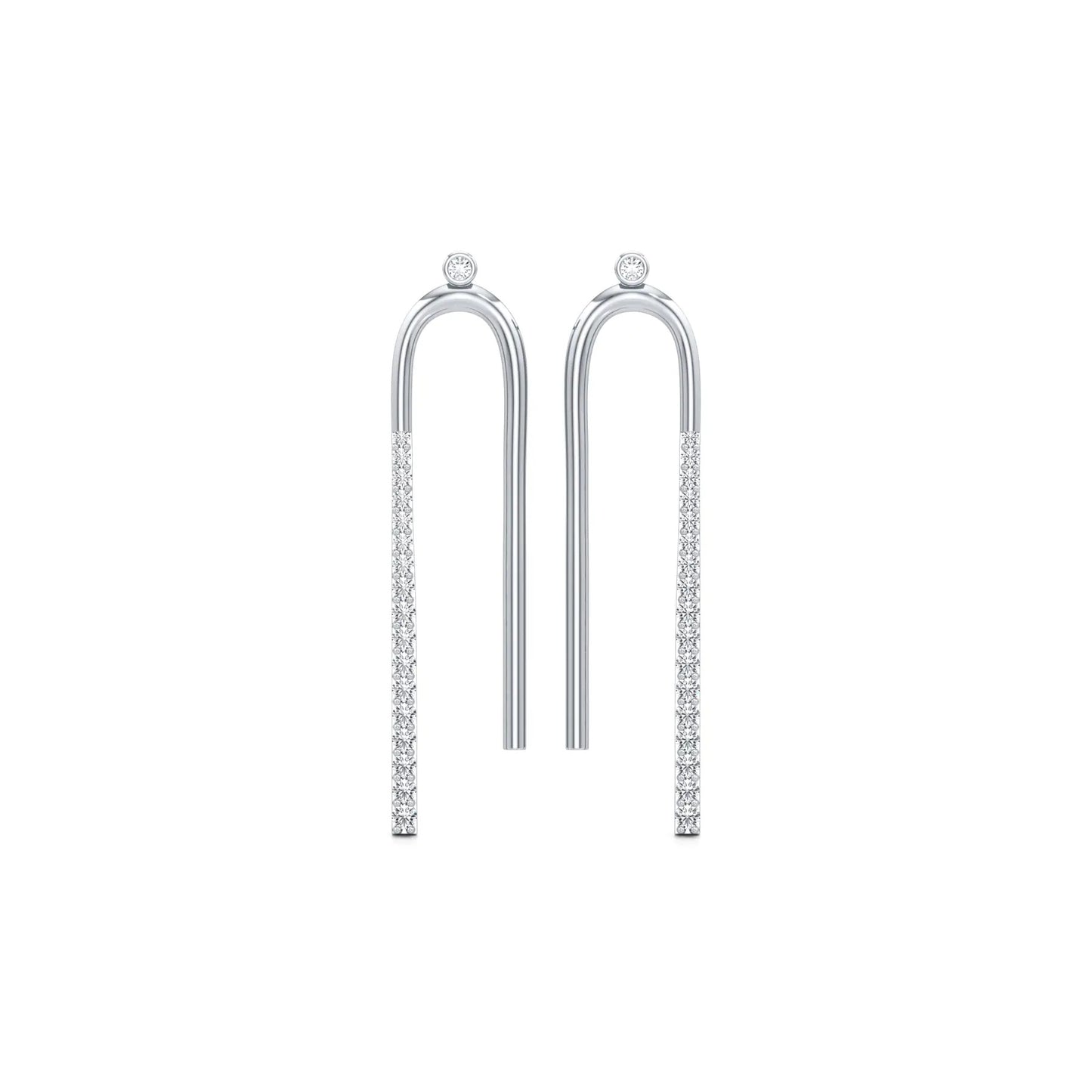 Modern Arc Lab Grown Diamond Dangle Earrings