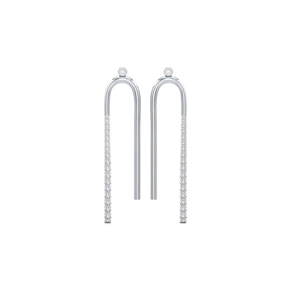 Modern Arc Lab Grown Diamond Dangle Earrings