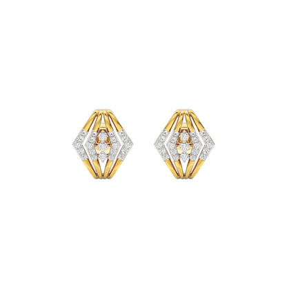 Geo Radiance Gold Lab Grown Diamond Studs