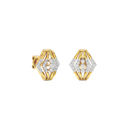 Geo Radiance Gold Lab Grown Diamond Studs