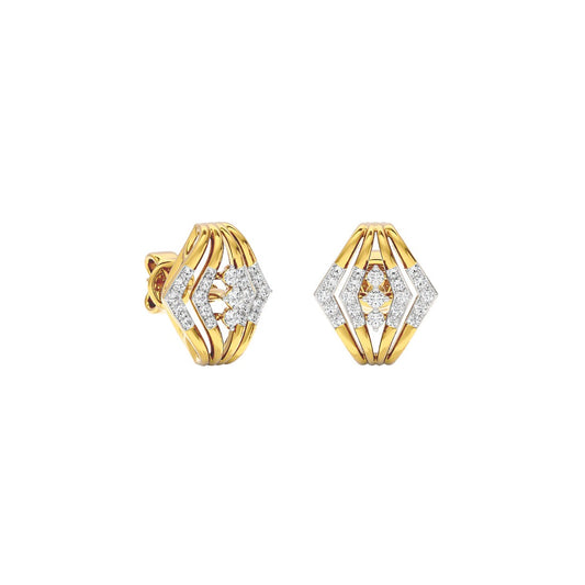 Geo Radiance Gold Lab Grown Diamond Studs