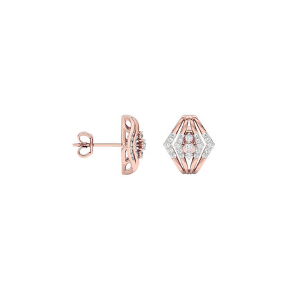 Geo Radiance Gold Lab Grown Diamond Studs