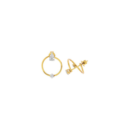 Lyrical Loop Pear & Round CVD Diamond Earrings - Lab Grown Diamond