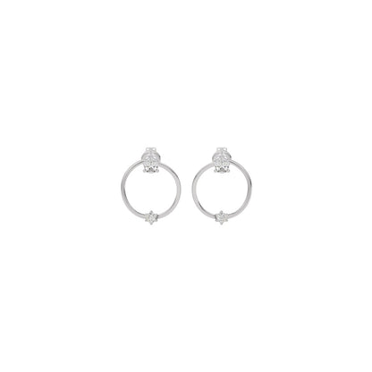 Lyrical Loop Pear & Round CVD Diamond Earrings - Lab Grown Diamond